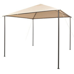 Walplus Gazebo Pavilion Tent Canopy 3X3 M Steel Beige - thumbnail 1