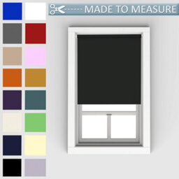 Caecus Blinds Made To Measure Blackout Roller Blind Black 180Cm