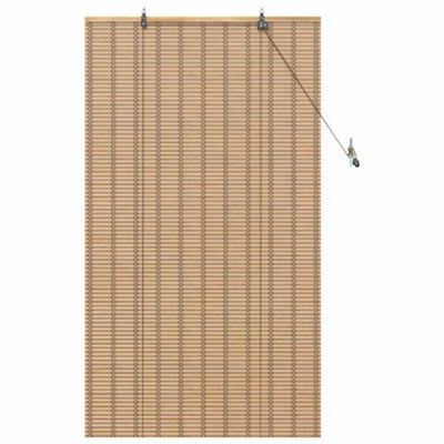 Berkfield Modern Window Blinds & Shades Manual Light Brown 80 X 220 Cm Bamboo - image 1
