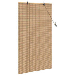 Berkfield Modern Window Blinds & Shades Manual Light Brown 80 X 220 Cm Bamboo - thumbnail 4