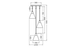 Osram Decor Raffia Pendant Plate Ceiling Light 3Xe27 Green Max 3X15W Led Modern - thumbnail 9