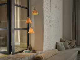 Osram Decor Raffia Pendant Plate Ceiling Light 3Xe27 Green Max 3X15W Led Modern - thumbnail 7