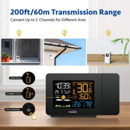 Youshiko Radio Control Projection Alarm Clock  Weather Station - thumbnail 6