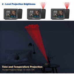 Youshiko Radio Control Projection Alarm Clock  Weather Station - thumbnail 3