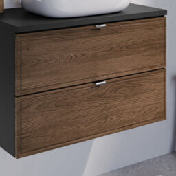 Heze Furniture Talia Casella Bathroom Cabinet Vanity 80 Cm With Basin - Casella Oak - thumbnail 4