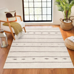 Livabliss Becki Owens Rivi-Global Ivory Black Living Dining Bedroom Rug 160 X 213 Cm Easy Care, Non Shedding - thumbnail 2