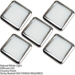 Square Led Plinth Light Kit With 5 Natural White Spotlights For Kitchen And Bathroom - thumbnail 3