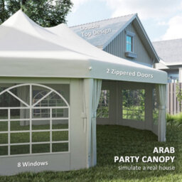 Outsunny 10 Sides Heavy Duty Tent Gazebo Outdoor Party Wedding Event Marquee - thumbnail 5