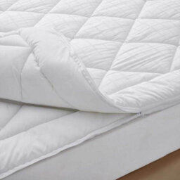 Easylife Firm Mattress Topper Double Bed, Cooling Anti-Bacterial Cover, Machine Washable, Double Size 135X190Cmx9Cm, White - thumbnail 2