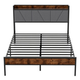 Levede Heavy Duty Double Bed Frame Metal Platform Storage Headboard 4.4Ft - thumbnail 3