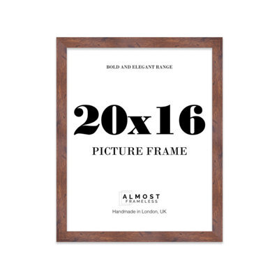 "5X5"" Walnut Picture Frame - 5X5"" Square Frame With 1X1"" Mount For 5X5""/1X1"" Pictures Vintage Style Wall Art, 1 Pack" - image 1