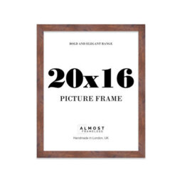 "5X5"" Walnut Picture Frame - 5X5"" Square Frame With 1X1"" Mount For 5X5""/1X1"" Pictures Vintage Style Wall Art, 1 Pack" - thumbnail 1