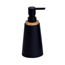 Showerdrape Sonata Black & Bamboo Liquid Soap Dispenser - thumbnail 2