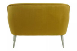 Premier Housewares Interiors By Premier Luxurious Mustard Velvet Sofa For Sitting Areas, Spacious 2 Seater Sofa , Mid-Century Sofa For  Bedrooms - thumbnail 6