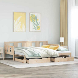 Berkfield Daybed With Trundle And Drawers Without Mattress 90X190 Cm Single - thumbnail 1