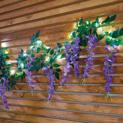 Marco Paul 6Ft Artificial Flower Garland - Purple Wisteria - image 1