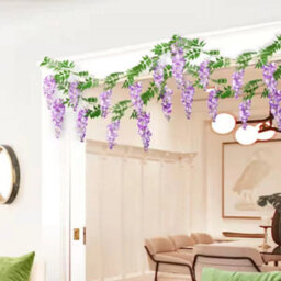 Marco Paul 6Ft Artificial Flower Garland - Purple Wisteria - thumbnail 7