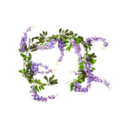 Marco Paul 6Ft Artificial Flower Garland - Purple Wisteria - thumbnail 8