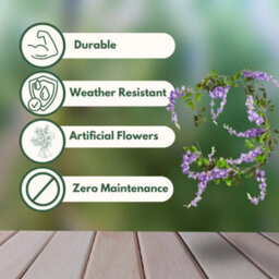 Marco Paul 6Ft Artificial Flower Garland - Purple Wisteria - thumbnail 5