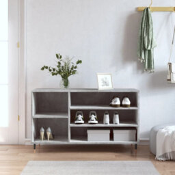 Berkfield Shoe Cabinet Concrete Grey 102X36X60 Cm Engineered Wood - thumbnail 1