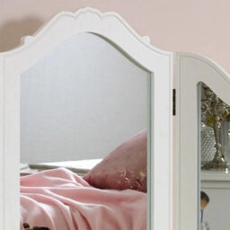 Melody Maison White Dressing Table & Mirror Set - Victoria Range - thumbnail 5