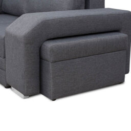 Alvares Living Room Corner Sofa Bed With Sleeping Function Upholstered Back 2 Storage 305X205X90Cm Mustard Left - thumbnail 5