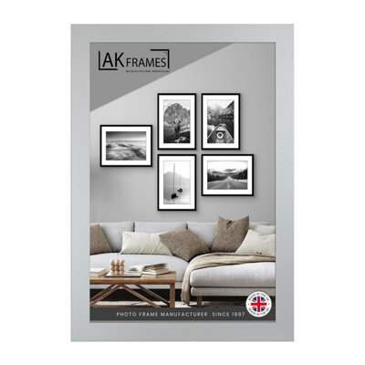 "AK Frames Sleek 6X4"" Silver Thin Modern Picture Frame - Slim And Design For Posters, Prints And Photos - Elegant Wall Frame Decor" - image 1