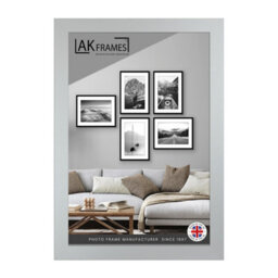 "AK Frames Sleek 6X4"" Silver Thin Modern Picture Frame - Slim And Design For Posters, Prints And Photos - Elegant Wall Frame Decor" - thumbnail 1