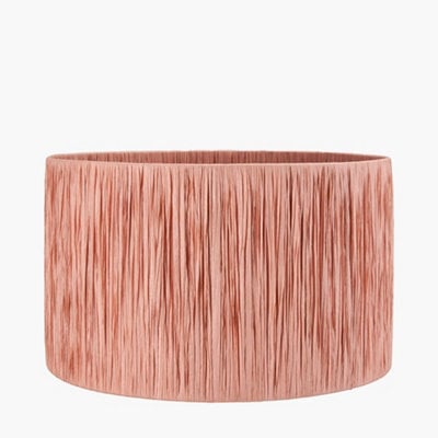 Pacific Lifestyle 35Cm Peach  Raffia Cylinder Lampshade Boho Palm Tree Drum Lamp Shade For Table Lamps - image 1