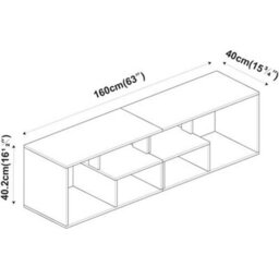 Large Wooden Coffee Table With Storage Shelves Modern - thumbnail 2