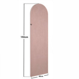 Solace+Co Cirrus Headboard Wall Panels Kingsize Pink Velvet - thumbnail 5