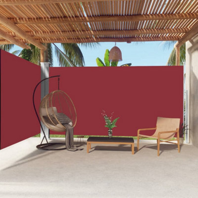 Walplus Retractable Side Awning Garden Sun Shade Canopy Gazebo For Back Door, Porch, Patio Red 200X600 Cm - image 1