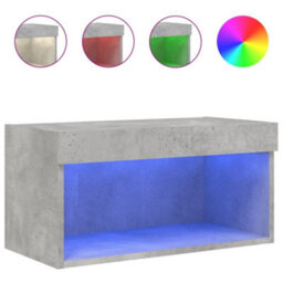 Berkfield Durable Tv Cabinet With Led Lights Concrete Grey 60X30X30 Cm - thumbnail 1