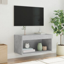 Berkfield Durable Tv Cabinet With Led Lights Concrete Grey 60X30X30 Cm - thumbnail 5