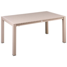Beliani Extending Garden Dining Table Ardesio 160/220 Cm 90 Cm Metal Sand Beige - thumbnail 5