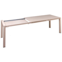 Beliani Extending Garden Dining Table Ardesio 160/220 Cm 90 Cm Metal Sand Beige - thumbnail 4