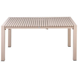 Beliani Extending Garden Dining Table Ardesio 160/220 Cm 90 Cm Metal Sand Beige - thumbnail 6