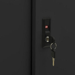 Walplus Office Cabinet With Sliding Door Black 90X40X90 Cm Steel - thumbnail 7