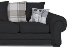 Verona 6 Seater L Shaped Corner Sofa 3C2 Configuration Black Fabric Left Or Right Hand - thumbnail 6