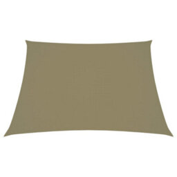 Berkfield Sunshade Sail Oxford Fabric Trapezium 2/4X3 M Beige - thumbnail 2
