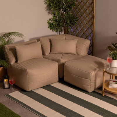 3Pcs Icon Noa, 1X Corner, 1X Recliner, 1X Slab, Outdoor Woven Natural