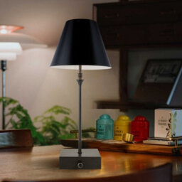 Harper Living Cordless Table Lamp, 5200Mah Battery Operated Desk Light, Modern Led Rechargeable Lamp With Dimmer Switch-Black - thumbnail 2