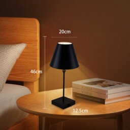 Harper Living Cordless Table Lamp, 5200Mah Battery Operated Desk Light, Modern Led Rechargeable Lamp With Dimmer Switch-Black - thumbnail 7