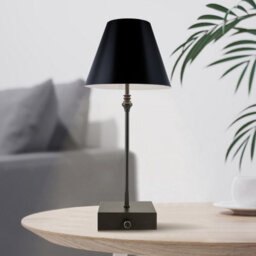 Harper Living Cordless Table Lamp, 5200Mah Battery Operated Desk Light, Modern Led Rechargeable Lamp With Dimmer Switch-Black - thumbnail 1