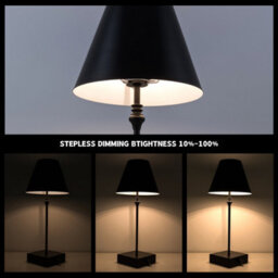 Harper Living Cordless Table Lamp, 5200Mah Battery Operated Desk Light, Modern Led Rechargeable Lamp With Dimmer Switch-Black - thumbnail 4