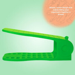 Haven Space Saver Shoe Rack Organiser Standard Size Easy Clean & Sturdy, Green - thumbnail 3