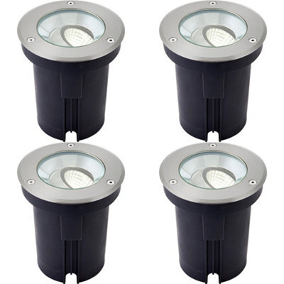 4 Pack Stainless Steel Ip67 Ground Light - 13W Cool White Led - Tilting Head - image 1