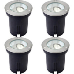 4 Pack Stainless Steel Ip67 Ground Light - 13W Cool White Led - Tilting Head