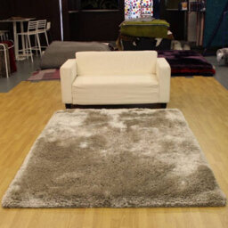Beige Easy To Clean Plain Handmade , Luxurious , Modern , Plain , Shaggy , Sparkle Rug For Living Room, Bedroom - 160Cm X 230Cm - thumbnail 3