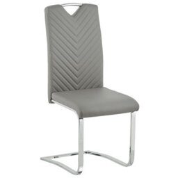 Beliani Set Of 2 Dining Chairs Picknes Faux Leather Light Grey - thumbnail 5